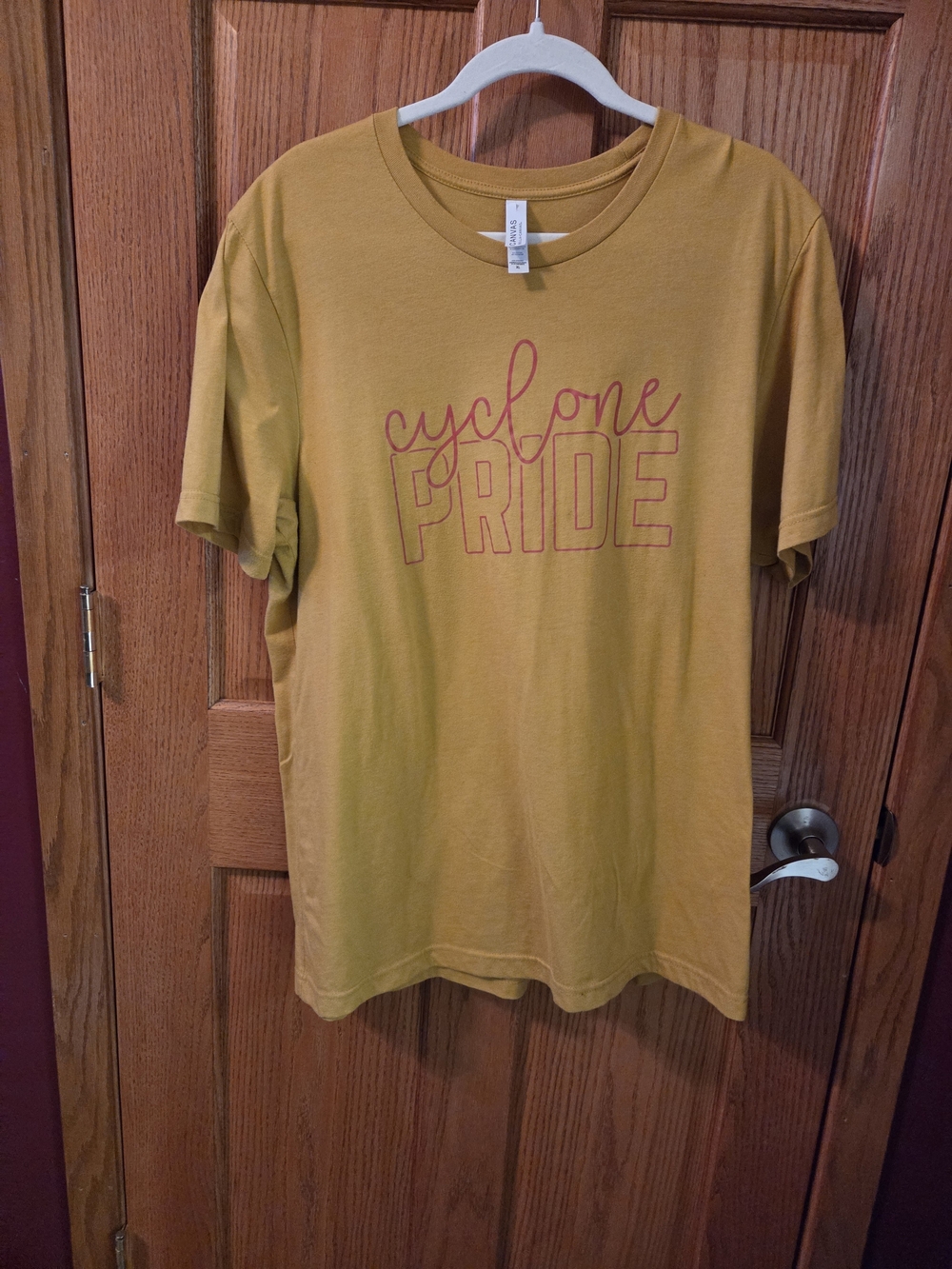 Cyclone Pride Women's Mustard Graphic T‑Shirt